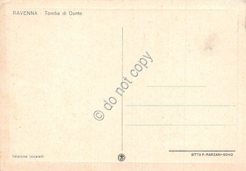 Cartolina Ravenna Tomba di Dante