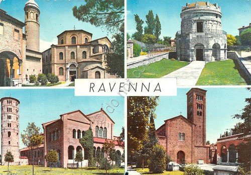 Cartolina Ravenna vedutine 1962