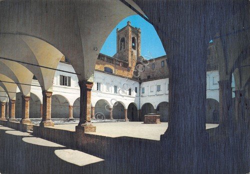 Cartolina Recanati Torre del Passero Solitario con poesia Leopardi al …