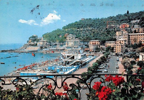 Cartolina Recco la spiaggia 1977 | Immagine principale