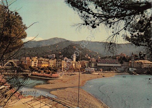 Cartolina Recco panorama ristorante 1964