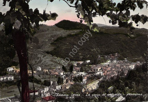 Cartolina Recoaro Terme panorama della conca 1953