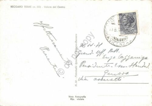 Cartolina Recoaro Terme veduta del centro