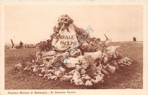 Cartolina Redipuglia Cimitero Militare Genarale Paolini