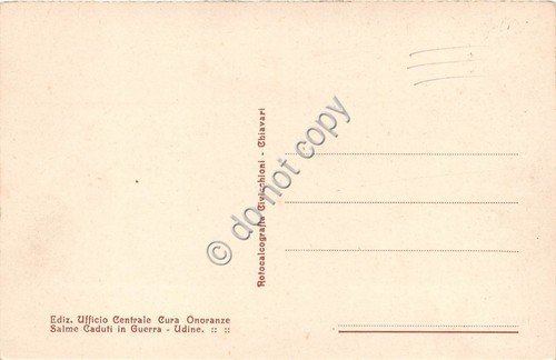 Cartolina Redipuglia Cimitero Militare Genarale Paolini