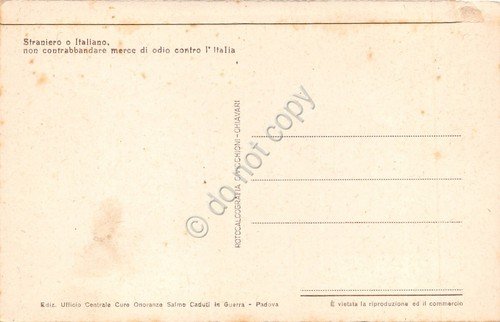 Cartolina Redipuglia Cimitero Militare Monumento alla Guardia di Finanza