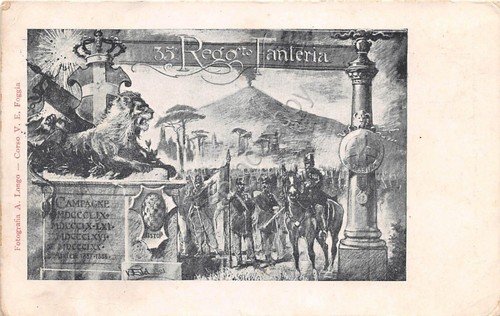 Cartolina Reggimentale - Militari - 35° Reggimento Fanteria | Immagine principale