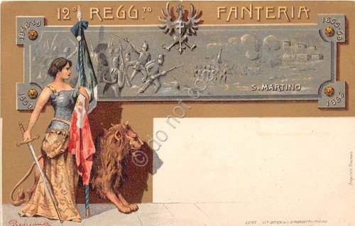 Cartolina Reggimentale 12° Reggimento Fanteria | Immagine principale