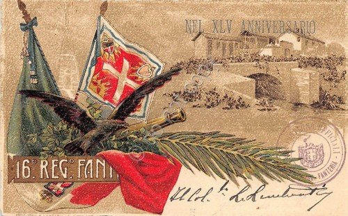 Cartolina Reggimentale 16° Reggimento Fanteria - VG