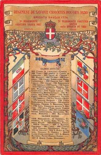 Cartolina Reggimentale 2° Reggimento Fanteria Brigata Re