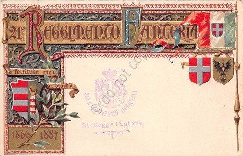 Cartolina Reggimentale 21° Reggimento Fanteria