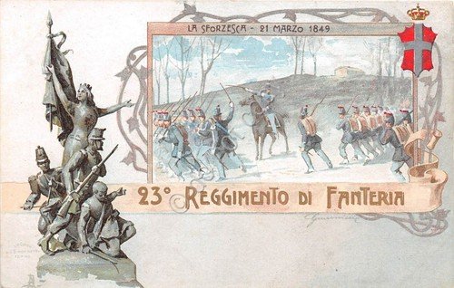 Cartolina Reggimentale 23° Reggimento Fanteria