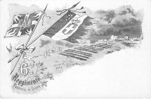 Cartolina Reggimentale 6° Reggimento Fanteria - Brigata Aosta