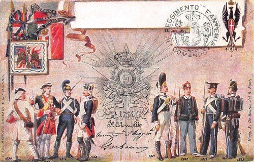 Cartolina Reggimentale 9° Reggimento Fanteria Brigata Regina - NVG