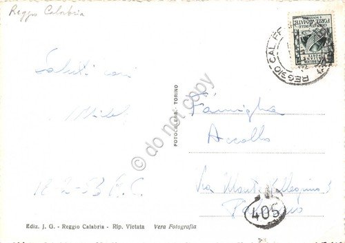 Cartolina Reggio Calabria Panorama 1953 | Immagine Gallery 2
