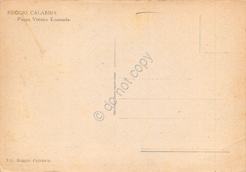 Cartolina Reggio Calabria Piazza V. Veneto