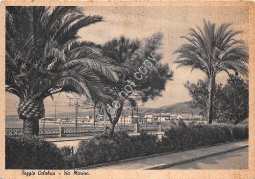 Cartolina Reggio Calabria Via Marina