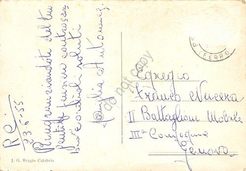 Cartolina Reggio Calabria Viale Amendola 1955