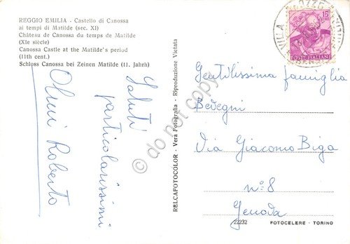 Cartolina Reggio Emila Castello di Canossa ai tempi di Matilde … | Immagine Gallery 2