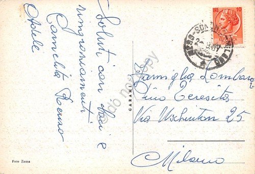 Cartolina Regoledo Como Istituto Montano S. Corona 1957