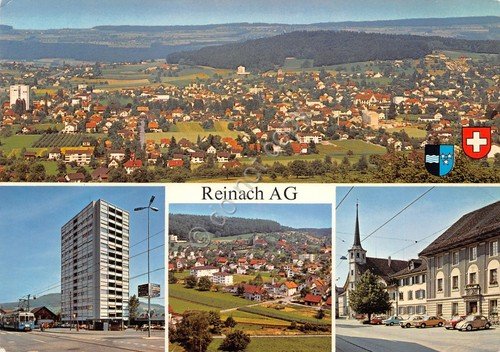 Cartolina Reinach AG multi views 1975