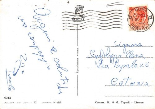Cartolina Repubblica dei Ragazzi Villaggio Marinaro panorama 1956