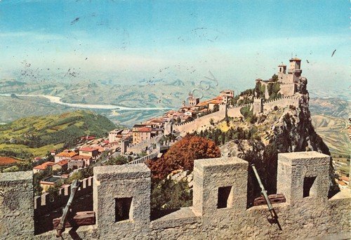 Cartolina Repubblica di San Marino mura e panorama bella affrancatura …
