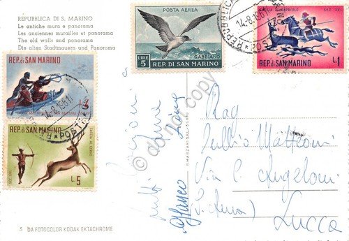 Cartolina Repubblica di San Marino mura e panorama bella affrancatura …
