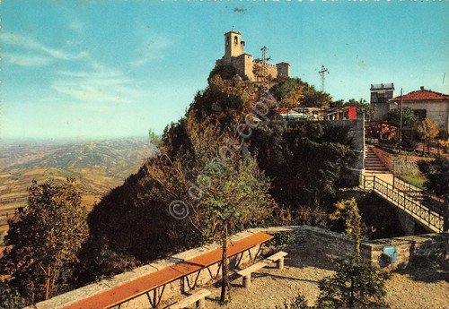 Cartolina Repubblica di San Marino Prima Torre e panorama