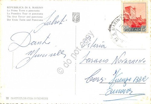 Cartolina Repubblica di San Marino Prima Torre e panorama