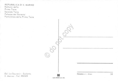 Cartolina Repubblica di San Marino vedute varie e notturno | Immagine Gallery 2