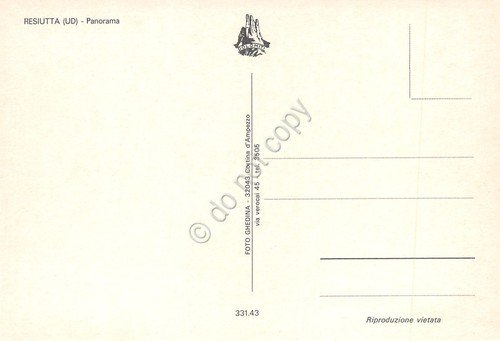 Cartolina Resiutta panorama paese