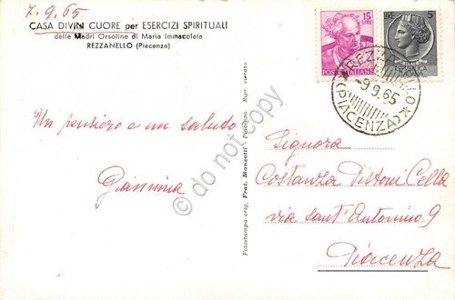 Cartolina Rezzanello Casa Divin Cuore Madri Orsoline 1965 | Immagine Gallery 2