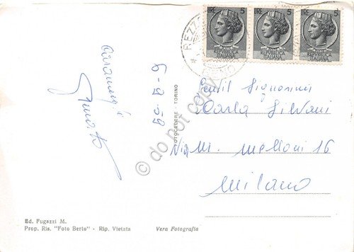 Cartolina Rezzoaglio panorama con Monte Maggiorasca 1959