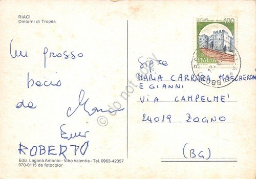 Cartolina Riaci 2 vedute (Vibo Valentia)