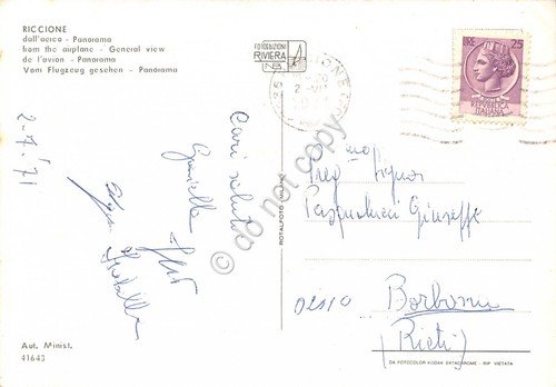 Cartolina Riccione panorama aereo 1971 (Rimini) | Immagine Gallery 2