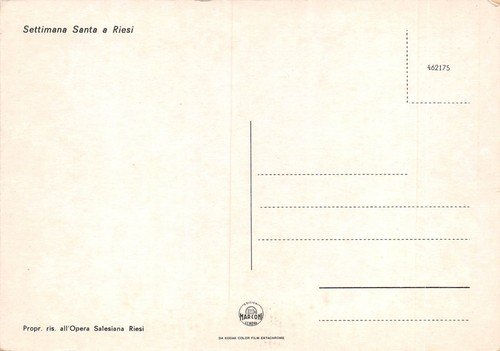 Cartolina Riesi Settimana Santa Opera Salesiana