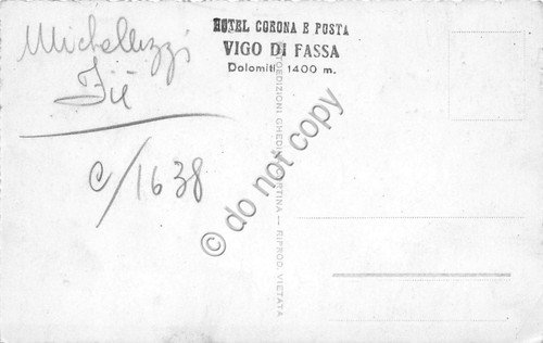 Cartolina Rifugio Alberto I Torri di Vajolet Foto Ghedina