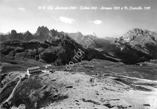 Cartolina Rifugio Auronzo Cadini Sorapis M. Cristallo