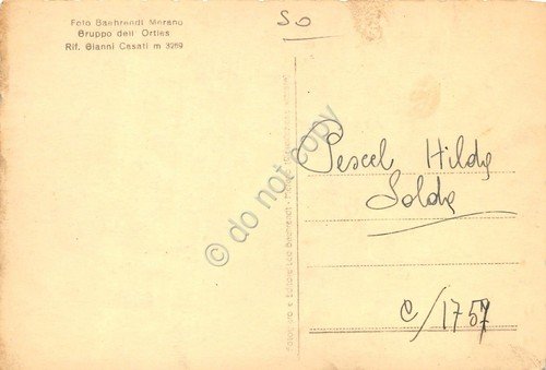 Cartolina Rifugio Casati Gruppo Ortles