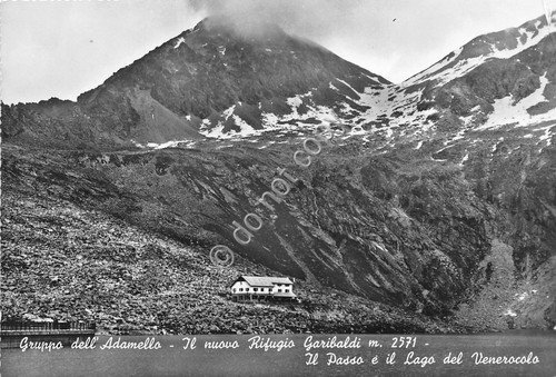 Cartolina Rifugio Garibaldi Passo e lago Venerecolo Gruppo Adamello | Immagine principale