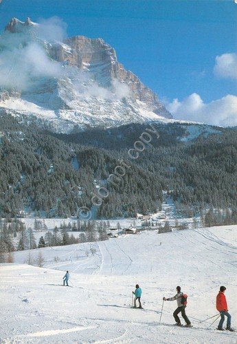 Cartolina Rifugio Palafavera comprensorio sciistico del Civetta sci sciatori '91 | Immagine principale
