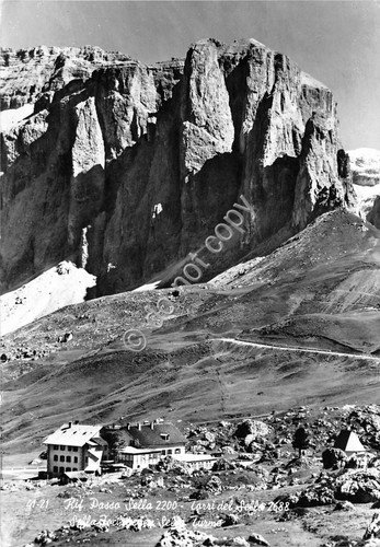 Cartolina Rifugio Passo Sella 1962 Foto Ghedina (Bolzano) | Immagine principale