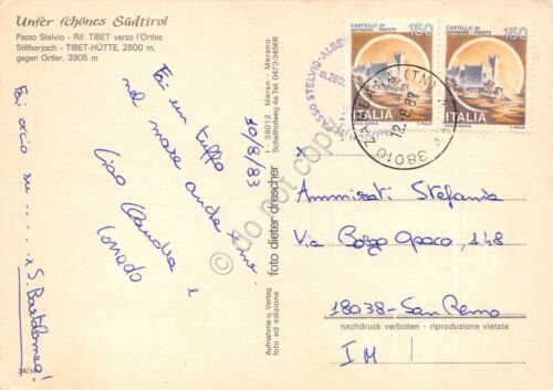 Cartolina Rifugio Tibet Passo Stelvio 1983 (Sondrio)