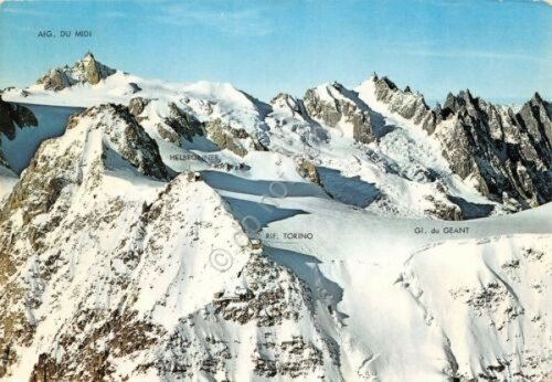 Cartolina Rifugio Torino Teleferica La Palud timbro Chalet Lavachey (Aosta) | Immagine principale