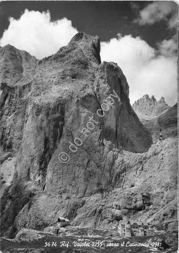 Cartolina Rifugio Vajolet verso Catinaccio 1967