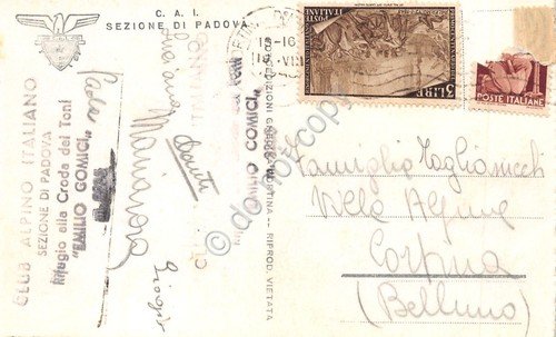 Cartolina Rifugio Zsigmonby Comici verso Cima Undici Strada degli Alpini … | Immagine Gallery 2