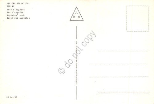 Cartolina Rimini Arco di Augusto anni '60 | Immagine Gallery 2