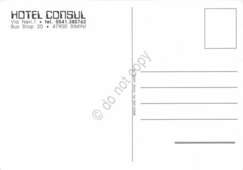 Cartolina Rimini Hotel Consul vedute