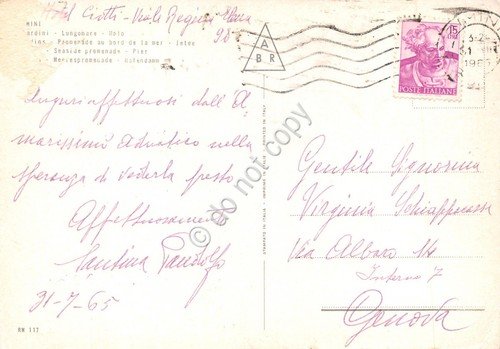 Cartolina Rimini Lungomare spiaggia piazza 1965 | Immagine Gallery 2